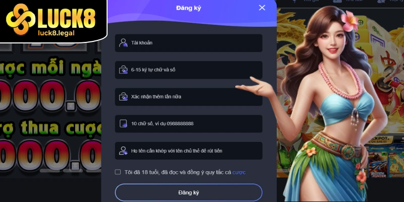 Nhap Thong Tin Mo Tai Khoan Theo Bieu Mau Cua Luck8